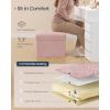 imageSONGMICS Small Folding Storage Ottoman Foot Rest Stool 15 x 15 x 15 Inches Ottoman with Storage Load up to 660 lb for Living Room Bedroom Dorm Camel Brown ULSF095K01Jelly Pink