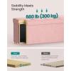 imageSONGMICS Storage Ottoman Bench Folding Storage Chest 15 x 30 x 152 Inches Foot Rest Stool 20 Gal 77 L Velvet Surface for Bedroom Entryway Living Room Jelly Pink ULSF0517R01Jelly Pink