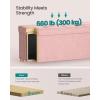 imageSONGMICS Storage Ottoman Bench Folding Storage Chest 15 x 30 x 152 Inches Foot Rest Stool 20 Gal 77 L Velvet Surface for Bedroom Entryway Living Room Jelly Pink ULSF0517R01Jelly Pink