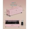 imageSONGMICS Storage Ottoman Bench Folding Storage Chest 15 x 30 x 152 Inches Foot Rest Stool 20 Gal 77 L Velvet Surface for Bedroom Entryway Living Room Jelly Pink ULSF0517R01Jelly Pink