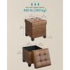 imageSONGMICS Storage Ottoman Cube Ottoman with Legs 15 x 15 x 157 Inches Footstool Footrest 10 Gal 37 L Synthetic Leather for Bedroom Living Room Dorm Ink Black ULSF0512B02Coffee Brown