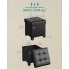 imageSONGMICS Storage Ottoman Cube Ottoman with Legs 15 x 15 x 157 Inches Footstool Footrest 10 Gal 37 L Synthetic Leather for Bedroom Living Room Dorm Ink Black ULSF0512B02Ink Black
