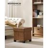 imageSONGMICS Storage Ottoman Cube Ottoman with Legs 15 x 15 x 157 Inches Footstool Footrest 10 Gal 37 L Synthetic Leather for Bedroom Living Room Dorm Ink Black ULSF0512B02Coffee Brown