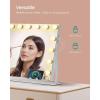 imageSONGMICS Vanity Makeup Mirror with Lights Touch Control AngleAdjustable Charging Ports Detachable 10X Magnifying Mirror 3 Color Temperatures Dimmable Phone Holder Matte White ULWM002W01V1LED Bulbs