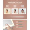 imageSONGMICS Vanity Makeup Mirror with Lights Touch Control AngleAdjustable Charging Ports Detachable 10X Magnifying Mirror 3 Color Temperatures Dimmable Phone Holder Matte White ULWM002W01V1LED Strip