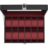 imageSONGMICS Watch Box 12Slot Watch Case Organizer with Large Glass Lid Removable Pillows Gift for Loved Ones Coffee Brown Synthetic Leather Coffee Brown Lining UJWB120KQ01SBlack  Wine Red