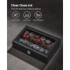 imageSONGMICS Watch Box 12Slot Watch Case Organizer with Large Glass Lid Removable Pillows Gift for Loved Ones Coffee Brown Synthetic Leather Coffee Brown Lining UJWB120KQ01SBlack  Wine Red