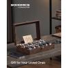 imageSONGMICS Watch Box 12Slot Watch Case Organizer with Large Glass Lid Removable Pillows Gift for Loved Ones Coffee Brown Synthetic Leather Coffee Brown Lining UJWB120KQ01SBrown  Brown