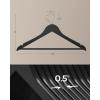 imageSONGMICS Wooden Hangers 20Pack Wood Coat Hangers with Shoulder Notches Swivel Hook NonSlip for Jackets Shirts Suits Natural and Rose Gold UCRW001N01Black  Silver