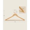 imageSONGMICS Wooden Hangers 20Pack Wood Coat Hangers with Shoulder Notches Swivel Hook NonSlip for Jackets Shirts Suits Natural and Rose Gold UCRW001N01Natural  Rose Gold