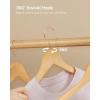 imageSONGMICS Wooden Hangers 20Pack Wood Coat Hangers with Shoulder Notches Swivel Hook NonSlip for Jackets Shirts Suits Natural and Rose Gold UCRW001N01Natural  Rose Gold