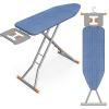 imageSONGMICS Ironing Board Retractable Iron Rest Foldable Iron Board 43 x 13 Inches SpaceSaving Height Adjustable Padded with Cover Hook Midnight Blue ULLB003QP03SMidnight Blue