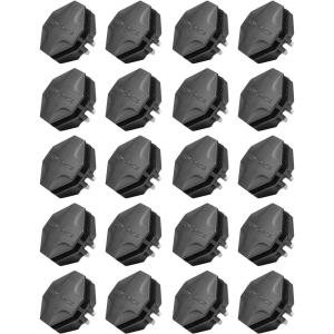 imageSONGMICS Plastic Connectors for DIY Wire Cube Storage Unit 20 Pieces ABS Connector with 8 Slots Black AULPC0B20