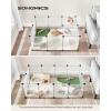 imageSONGMICS Guinea Pig Cage Rabbit Cage Small Animal Playpen with Waterproof Mat Top and Side Door 20 Panels 484 x 248 x 163 Inches Ink Black ULPI012BH01492L x 248W x 165H