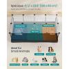 imageSONGMICS Guinea Pig Cage Rabbit Cage Small Animal Playpen with Waterproof Mat Top and Side Door 20 Panels 484 x 248 x 163 Inches Ink Black ULPI012BH01484L x 248W x 163H