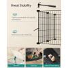 imageSONGMICS Guinea Pig Cage Rabbit Cage Small Animal Playpen with Waterproof Mat Top and Side Door 20 Panels 484 x 248 x 163 Inches Ink Black ULPI012BH01366L x 248W x 242H