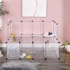 imageSONGMICS Guinea Pig Cage Rabbit Cage Small Animal Playpen with Waterproof Mat Top and Side Door 20 Panels 484 x 248 x 163 Inches Ink Black ULPI012BH01563L x 425W x 362H