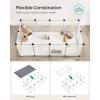 imageSONGMICS Guinea Pig Cage Rabbit Cage Small Animal Playpen with Waterproof Mat Top and Side Door 20 Panels 484 x 248 x 163 Inches Ink Black ULPI012BH01492L x 248W x 165H