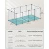 imageSONGMICS Guinea Pig Cage Rabbit Cage Small Animal Playpen with Waterproof Mat Top and Side Door 20 Panels 484 x 248 x 163 Inches Ink Black ULPI012BH01571L x 283W x 224H