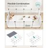 imageSONGMICS Guinea Pig Cage Rabbit Cage Small Animal Playpen with Waterproof Mat Top and Side Door 20 Panels 484 x 248 x 163 Inches Ink Black ULPI012BH01563 x 287 x 181