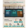 imageSONGMICS Guinea Pig Cage Rabbit Cage Small Animal Playpen with Waterproof Mat Top and Side Door 20 Panels 484 x 248 x 163 Inches Ink Black ULPI012BH01484L x 248W x 163H
