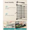 imageSONGMICS Guinea Pig Cage Rabbit Cage Small Animal Playpen with Waterproof Mat Top and Side Door 20 Panels 484 x 248 x 163 Inches Ink Black ULPI012BH01484L x 248W x 163H