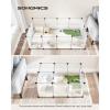 imageSONGMICS Guinea Pig Cage Rabbit Cage Small Animal Playpen with Waterproof Mat Top and Side Door 20 Panels 484 x 248 x 163 Inches Ink Black ULPI012BH01563 x 287 x 181
