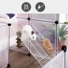 imageSONGMICS Guinea Pig Cage Rabbit Cage Small Animal Playpen with Waterproof Mat Top and Side Door 20 Panels 484 x 248 x 163 Inches Ink Black ULPI012BH01563L x 425W x 362H