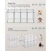 imageSONGMICS Guinea Pig Cage Rabbit Cage Small Animal Playpen with Waterproof Mat Top and Side Door 20 Panels 484 x 248 x 163 Inches Ink Black ULPI012BH01571L x 283W x 224H