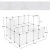 imageSONGMICS Guinea Pig Cage Rabbit Cage Small Animal Playpen with Waterproof Mat Top and Side Door 20 Panels 484 x 248 x 163 Inches Ink Black ULPI012BH01563L x 425W x 362H
