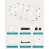 imageSONGMICS Guinea Pig Cage Rabbit Cage Small Animal Playpen with Waterproof Mat Top and Side Door 20 Panels 484 x 248 x 163 Inches Ink Black ULPI012BH01563 x 287 x 181