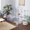 imageSONGMICS Guinea Pig Cage Rabbit Cage Small Animal Playpen with Waterproof Mat Top and Side Door 20 Panels 484 x 248 x 163 Inches Ink Black ULPI012BH01563L x 425W x 362H