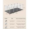 imageSONGMICS Guinea Pig Cage Rabbit Cage Small Animal Playpen with Waterproof Mat Top and Side Door 20 Panels 484 x 248 x 163 Inches Ink Black ULPI012BH01492L x 248W x 165H