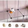 imageSONGMICS Guinea Pig Cage Rabbit Cage Small Animal Playpen with Waterproof Mat Top and Side Door 20 Panels 484 x 248 x 163 Inches Ink Black ULPI012BH01563L x 425W x 362H