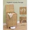imageSONGMICS 2Section Laundry Hamper with Lid 29 Gal 110L PE Rattan Laundry Basket with Removable Washable Liners for Bedroom amp Living Room Goose Yellow ULCB222YE01Goose Yellow