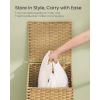 imageSONGMICS 2Section Laundry Hamper with Lid 29 Gal 110L PE Rattan Laundry Basket with Removable Washable Liners for Bedroom amp Living Room Goose Yellow ULCB222YE01Goose Yellow