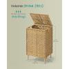 imageSONGMICS 2Section Laundry Hamper with Lid 29 Gal 110L PE Rattan Laundry Basket with Removable Washable Liners for Bedroom amp Living Room Goose Yellow ULCB222YE01Goose Yellow