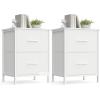 imageSONGMICS BELLAH Collection  Dressers for Bedroom Chest of Drawers Nightstands 2 Drawers Storage Organizer Unit Closet Entryway Set of 2 Modern Cloud White and Snow White ULGS112WH03SCloud White  Snow White