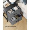 imageSONGMICS BELLAH Collection  Dressers for Bedroom Chest of Drawers Nightstands 2 Drawers Storage Organizer Unit Closet Entryway Set of 2 Modern Cloud White and Snow White ULGS112WH03SSlate Gray