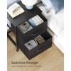 imageSONGMICS BELLAH Collection  Dressers for Bedroom Chest of Drawers Nightstands 2 Drawers Storage Organizer Unit Closet Entryway Set of 2 Modern Cloud White and Snow White ULGS112WH03SEbony Black
