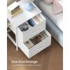 imageSONGMICS BELLAH Collection  Dressers for Bedroom Chest of Drawers Nightstands 2 Drawers Storage Organizer Unit Closet Entryway Set of 2 Modern Cloud White and Snow White ULGS112WH03SCloud White  Snow White