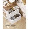 imageSONGMICS BELLAH Collection  Dressers for Bedroom Chest of Drawers Nightstands 2 Drawers Storage Organizer Unit Closet Entryway Set of 2 Modern Cloud White and Snow White ULGS112WH03SRustic White  Honey Brown