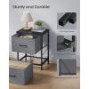 imageSONGMICS BELLAH Collection  Dressers for Bedroom Chest of Drawers Nightstands 2 Drawers Storage Organizer Unit Closet Entryway Set of 2 Modern Cloud White and Snow White ULGS112WH03SSlate Gray
