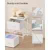 imageSONGMICS BELLAH Collection  Dressers for Bedroom Chest of Drawers Nightstands 2 Drawers Storage Organizer Unit Closet Entryway Set of 2 Modern Cloud White and Snow White ULGS112WH03SCloud White  Snow White