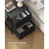 imageSONGMICS BELLAH Collection  Dressers for Bedroom Chest of Drawers Nightstands 2 Drawers Storage Organizer Unit Closet Entryway Set of 2 Modern Cloud White and Snow White ULGS112WH03SInk Black  Ebony Black