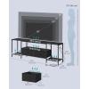 imageSONGMICS BELLAH Collection  TV Stand with Power Outlets and Lights Entertainment Center Media Console for TVs Up to 70 Inches Living Room Shelves Drawers Modern Ink Black ULGS420B101SInk Black