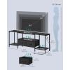 imageSONGMICS BELLAH Collection  TV Stand with Power Outlets and Lights Entertainment Center Media Console for TVs Up to 70 Inches Living Room Shelves Drawers Modern Ink Black ULGS420B101SInk Black
