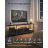 imageSONGMICS BELLAH Collection  TV Stand with Power Outlets and Lights Entertainment Center Media Console for TVs Up to 70 Inches Living Room Shelves Drawers Modern Ink Black ULGS420B101SInk Black