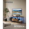 imageSONGMICS BELLAH Collection  TV Stand with Power Outlets and Lights Entertainment Center Media Console for TVs Up to 70 Inches Living Room Shelves Drawers Modern Ink Black ULGS420B101SRustic Brown