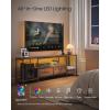 imageSONGMICS BELLAH Collection  TV Stand with Power Outlets and Lights Entertainment Center Media Console for TVs Up to 70 Inches Living Room Shelves Drawers Modern Ink Black ULGS420B101SRustic Brown